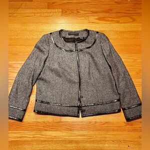 Dana Buchman Charcoal and Black Textured Blazer Size 10